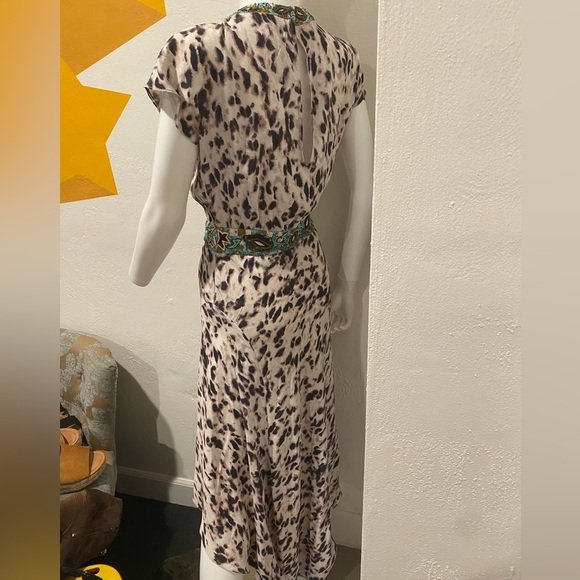 Haute Hippie XS handcrafted blue bead embellished dress - Picture 5 of 16